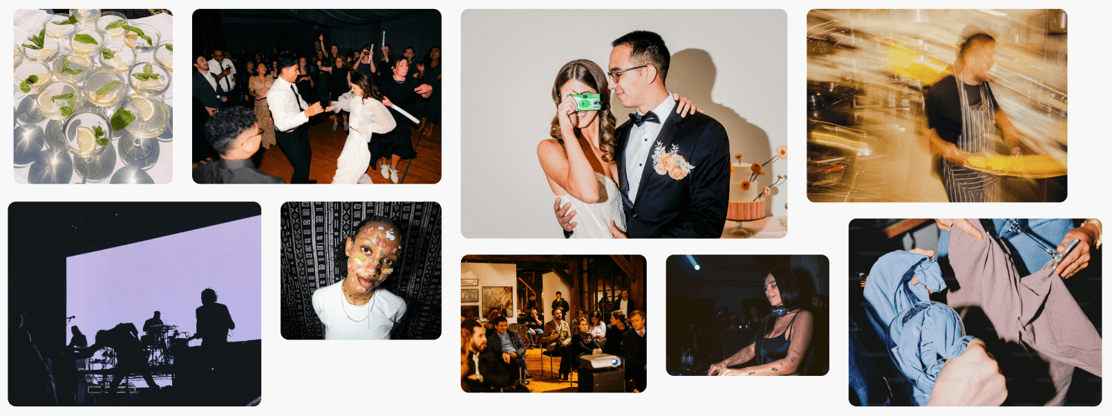 Event photos collage